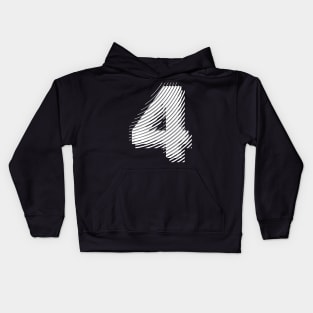 blurred 4 in white Kids Hoodie